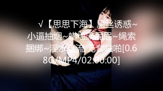 ❤️√【思思下海】黑丝诱惑~小逼抽烟~蜡烛滴屁屁~绳索捆绑~淫水直流 无套啪啪[0.68G/MP4/02:00:00]