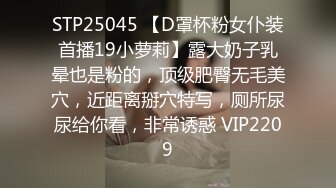 STP25045 【D罩杯粉女仆装首播19小萝莉】露大奶子乳晕也是粉的，顶级肥臀无毛美穴，近距离掰穴特写，厕所尿尿给你看，非常诱惑 VIP2209